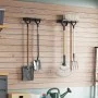 Estantes de pared de jardín para herramientas 2 uds acero negro by , Tool Organization and Storage - Ref: Foro24-4019132, Pri...