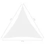 Toldo de vela triangular tela Oxford blanco 4x4x4 m de vidaXL, Sombrillas - Ref: Foro24-135286, Precio: 34,17 €, Descuento: %