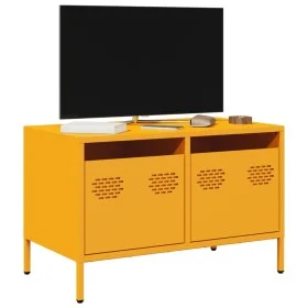 Mueble TV acero laminado en frío amarillo mostaza 68x39x43,5 cm de , Muebles TV - Ref: Foro24-851235, Precio: 68,89 €, Descue...