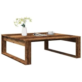 Mesa de centro madera de ingeniería envejecida 100x100x35 cm de , Mesas de centro - Ref: Foro24-856690, Precio: 69,21 €, Desc...