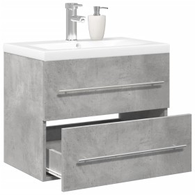 Set muebles de baño 2 piezas madera contrachapada gris hormigón de , Tocadores de baño - Ref: Foro24-3324920, Precio: 152,61 ...
