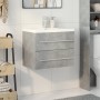 Set muebles de baño 2 piezas madera contrachapada gris hormigón de , Tocadores de baño - Ref: Foro24-3324920, Precio: 152,61 ...