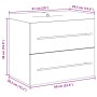 Set muebles de baño 2 piezas madera contrachapada gris hormigón de , Tocadores de baño - Ref: Foro24-3324920, Precio: 152,61 ...