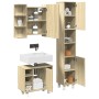 Set de muebles de baño 3 pzas madera contrachapada roble Sonoma de , Muebles de baño - Ref: Foro24-3324976, Precio: 176,99 €,...