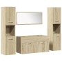 Juego de muebles de baño 4 pzas contrachapada roble Sonoma de , Muebles de baño - Ref: Foro24-3325000, Precio: 168,84 €, Desc...