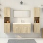Juego de muebles de baño 4 pzas contrachapada roble Sonoma de , Muebles de baño - Ref: Foro24-3325000, Precio: 168,84 €, Desc...