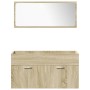 Juego de muebles de baño 4 pzas contrachapada roble Sonoma de , Muebles de baño - Ref: Foro24-3325000, Precio: 168,84 €, Desc...