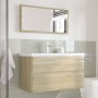 Set de muebles de baño 3 pzas madera contrachapada roble Sonoma de , Muebles de baño - Ref: Foro24-3325037, Precio: 218,03 €,...