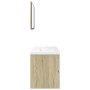 Set de muebles de baño 3 pzas madera contrachapada roble Sonoma de , Muebles de baño - Ref: Foro24-3325037, Precio: 218,03 €,...