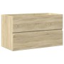 Set de muebles de baño 3 pzas madera contrachapada roble Sonoma de , Muebles de baño - Ref: Foro24-3325037, Precio: 218,03 €,...