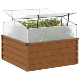 Jardinera con invernadero acero oxidado de , Maceteros y jardineras - Ref: Foro24-4008962, Precio: 109,51 €, Descuento: %