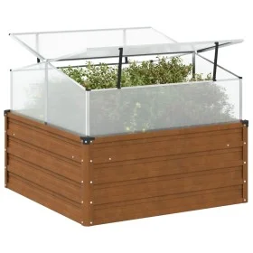 Jardinera con invernadero acero oxidado de , Maceteros y jardineras - Ref: Foro24-4008962, Precio: 106,73 €, Descuento: %