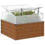 Jardinera con invernadero acero oxidado de , Maceteros y jardineras - Ref: Foro24-4008962, Precio: 109,51 €, Descuento: %