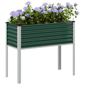 Jardinera de acero verde 100x41x90 cm de , Maceteros y jardineras - Ref: Foro24-4008969, Precio: 57,05 €, Descuento: %