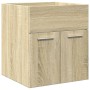 Set de muebles de baño 3 pzas madera contrachapada roble Sonoma de , Muebles de baño - Ref: Foro24-3324995, Precio: 81,74 €, ...