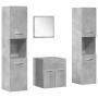 Juego muebles de baño 4 pzas madera contrachapada gris hormigón de , Muebles de baño - Ref: Foro24-3324873, Precio: 150,51 €,...