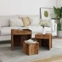 Stackable tables, set of 3, aged engineered wood by , Side tables - Ref: Foro24-856686, Price: 68,80 €, Discount: %