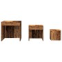 Mesas apilables 3 uds madera de ingeniería envejecida de , Mesas auxiliares - Ref: Foro24-856686, Precio: 71,39 €, Descuento: %