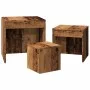 Stackable tables, set of 3, aged engineered wood by , Side tables - Ref: Foro24-856686, Price: 68,80 €, Discount: %