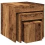 Stackable tables, set of 3, aged engineered wood by , Side tables - Ref: Foro24-856686, Price: 68,80 €, Discount: %