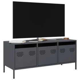 Mueble de TV acero laminado en frío antracita 101,5x39x43,5 cm de , Muebles TV - Ref: Foro24-851228, Precio: 93,19 €, Descuen...