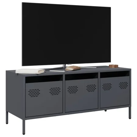 Mueble de TV acero laminado en frío antracita 101,5x39x43,5 cm de , Muebles TV - Ref: Foro24-851228, Precio: 93,19 €, Descuen...