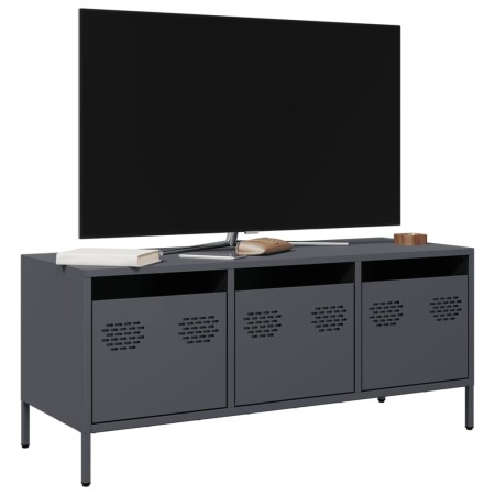 Mueble de TV acero laminado en frío antracita 101,5x39x43,5 cm de , Muebles TV - Ref: Foro24-851228, Precio: 94,07 €, Descuen...