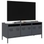 Mueble de TV acero laminado en frío antracita 101,5x39x43,5 cm de , Muebles TV - Ref: Foro24-851228, Precio: 93,19 €, Descuen...