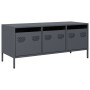 Mueble de TV acero laminado en frío antracita 101,5x39x43,5 cm de , Muebles TV - Ref: Foro24-851228, Precio: 94,07 €, Descuen...