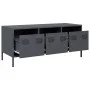 Mueble de TV acero laminado en frío antracita 101,5x39x43,5 cm de , Muebles TV - Ref: Foro24-851228, Precio: 93,19 €, Descuen...