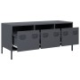Mueble de TV acero laminado en frío antracita 101,5x39x43,5 cm de , Muebles TV - Ref: Foro24-851228, Precio: 94,07 €, Descuen...