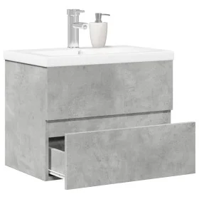 Set muebles de baño 2 piezas madera contrachapada gris hormigón de , Muebles de baño - Ref: Foro24-3324908, Precio: 143,43 €,...