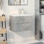 Set muebles de baño 2 piezas madera contrachapada gris hormigón de , Muebles de baño - Ref: Foro24-3324908, Precio: 146,53 €,...