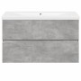 Set muebles de baño 2 piezas madera contrachapada gris hormigón de , Muebles de baño - Ref: Foro24-3324908, Precio: 146,53 €,...