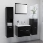 Juego de muebles de baño madera de ingeniería negro de , Muebles de baño - Ref: Foro24-3071091, Precio: 268,86 €, Descuento: %