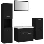 Juego de muebles de baño madera de ingeniería negro de , Muebles de baño - Ref: Foro24-3071091, Precio: 268,86 €, Descuento: %
