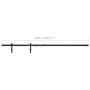Kit mini puerta corredera armario acero carbono 200 cm de vidaXL, Marcos de puertas - Ref: Foro24-148014, Precio: 26,55 €, De...