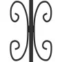Black coated steel pointed spear fence gate 103x120cm by , garden gates - Ref: Foro24-151089, Price: 139,21 €, Discount: %