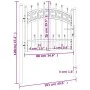 Black coated steel pointed spear fence gate 103x120cm by , garden gates - Ref: Foro24-151089, Price: 139,21 €, Discount: %