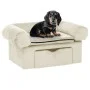 Sofá para perros con cajón felpa crema 75x50x38 cm de , Camas para perros - Ref: Foro24-171082, Precio: 110,38 €, Descuento: %