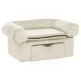 Sofá para perros con cajón felpa crema 75x50x38 cm de , Camas para perros - Ref: Foro24-171082, Precio: 110,38 €, Descuento: %