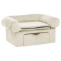 Sofá para perros con cajón felpa crema 75x50x38 cm de , Camas para perros - Ref: Foro24-171082, Precio: 112,19 €, Descuento: %