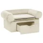 Sofá para perros con cajón felpa crema 75x50x38 cm de , Camas para perros - Ref: Foro24-171082, Precio: 110,38 €, Descuento: %