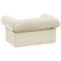 Sofá para perros con cajón felpa crema 75x50x38 cm de , Camas para perros - Ref: Foro24-171082, Precio: 110,38 €, Descuento: %