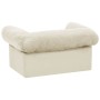 Sofá para perros con cajón felpa crema 75x50x38 cm de , Camas para perros - Ref: Foro24-171082, Precio: 112,19 €, Descuento: %
