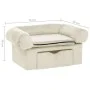 Sofá para perros con cajón felpa crema 75x50x38 cm de , Camas para perros - Ref: Foro24-171082, Precio: 110,38 €, Descuento: %