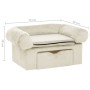 Sofá para perros con cajón felpa crema 75x50x38 cm de , Camas para perros - Ref: Foro24-171082, Precio: 112,19 €, Descuento: %