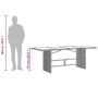 Mesa de jardín superficie vidrio ratán PE marrón 190x80x75 cm de , Mesas de jardín - Ref: Foro24-365603, Precio: 178,34 €, De...