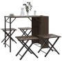 Juego de comedor de jardín plegable 5 piezas ratán PE marrón de , Conjuntos de jardín - Ref: Foro24-365945, Precio: 171,65 €,...