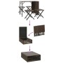 Juego de comedor de jardín plegable 5 piezas ratán PE marrón de , Conjuntos de jardín - Ref: Foro24-365945, Precio: 171,65 €,...